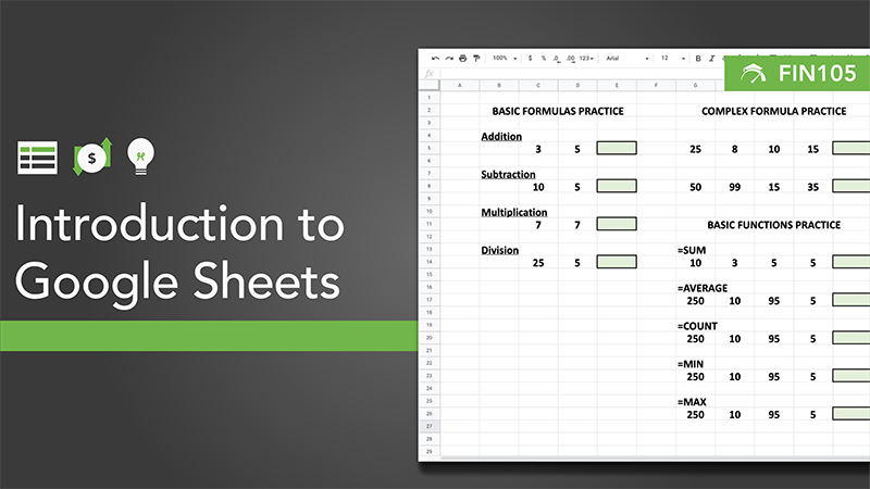 Introduction to Google Sheets On-Demand Course